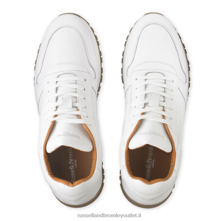 bianco V0V4J451 uomini Russell And Bromley corridore stringato della passerella