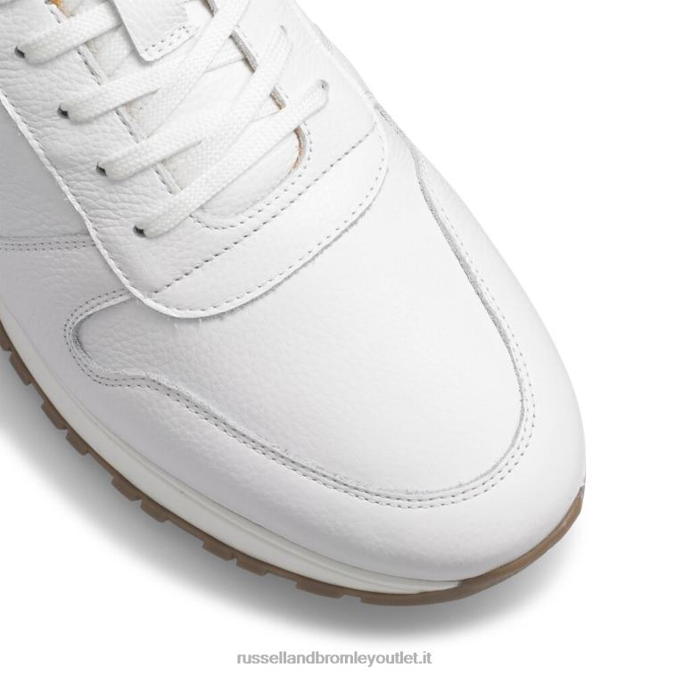 bianco V0V4J451 uomini Russell And Bromley corridore stringato della passerella