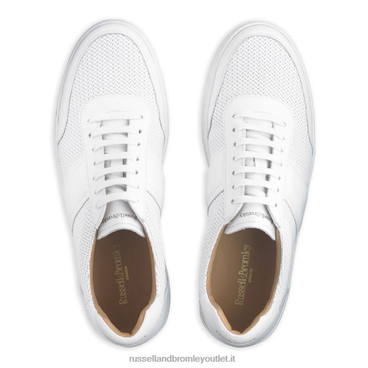 bianco V0V4J472 uomini Russell And Bromley sneaker bowery in pizzo oxford