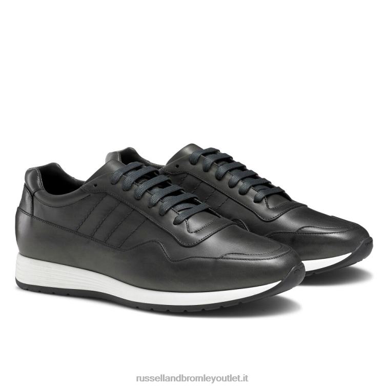 grigio V0V4J465 uomini Russell And Bromley sneaker stringata di lusso run time