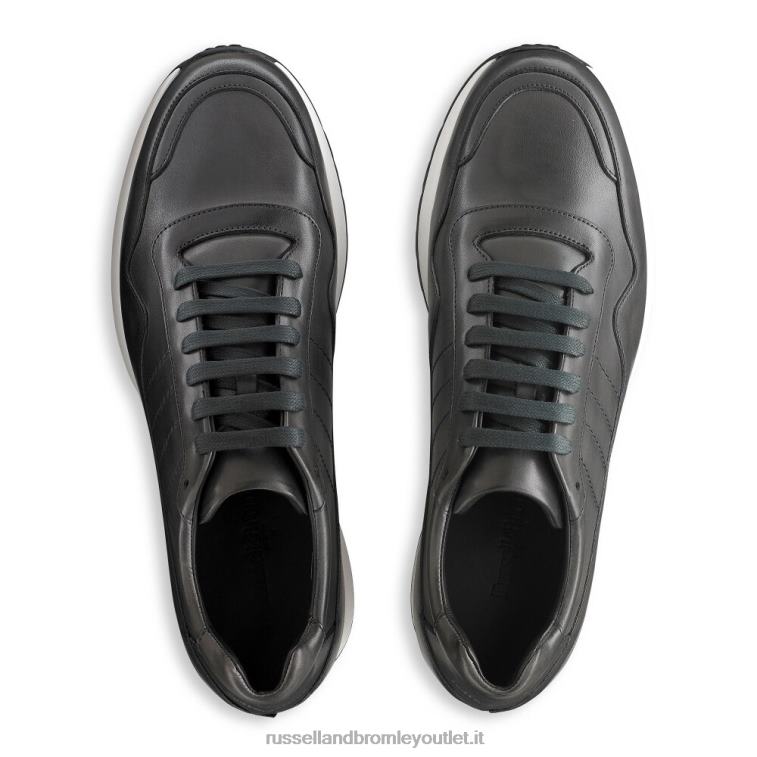 grigio V0V4J465 uomini Russell And Bromley sneaker stringata di lusso run time