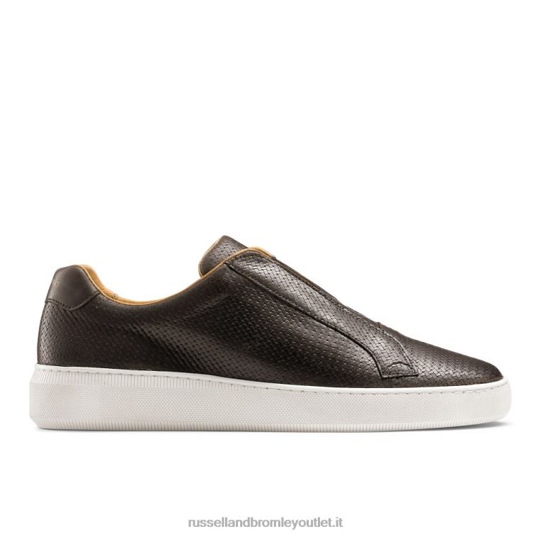 marrone V0V4J430 uomini Russell And Bromley sneaker clearway m intrecciata senza lacci