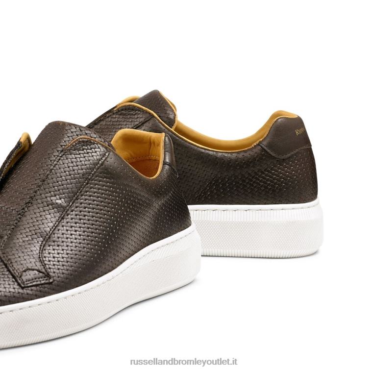 marrone V0V4J430 uomini Russell And Bromley sneaker clearway m intrecciata senza lacci