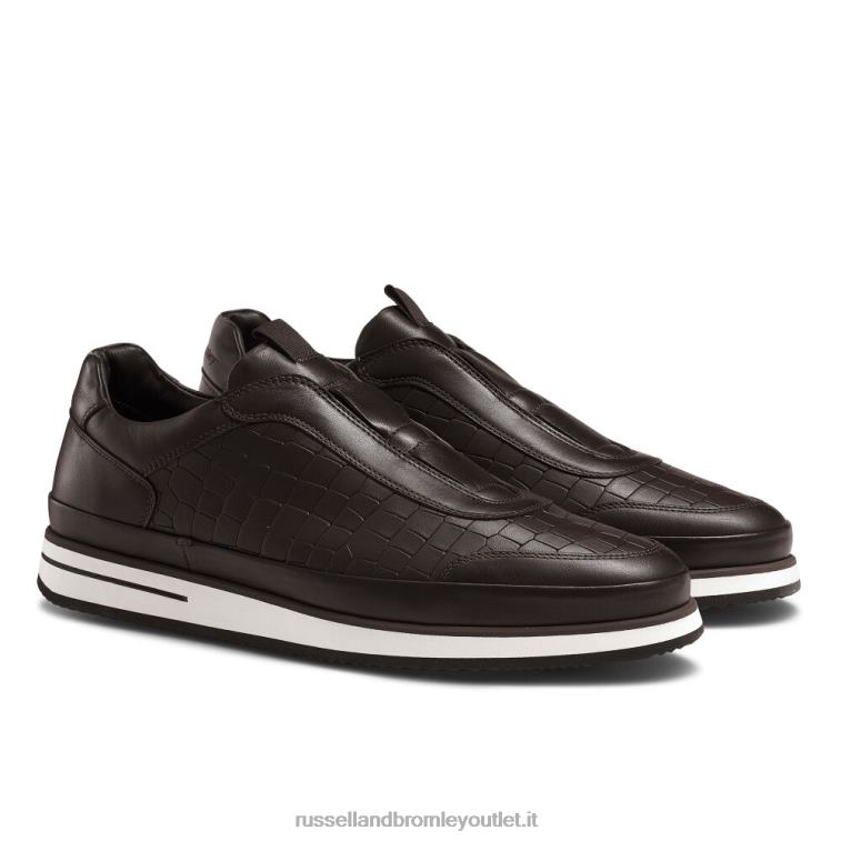 marrone V0V4J432 uomini Russell And Bromley sneaker san giusto oxford senza lacci