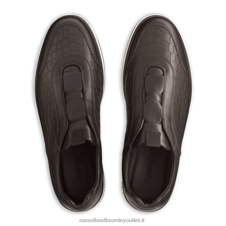 marrone V0V4J432 uomini Russell And Bromley sneaker san giusto oxford senza lacci