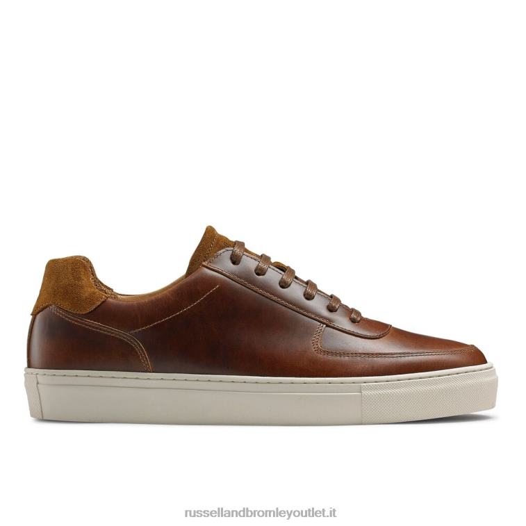 marrone V0V4J442 uomini Russell And Bromley sneaker con lacci outfield