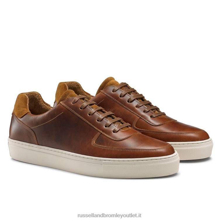 marrone V0V4J442 uomini Russell And Bromley sneaker con lacci outfield