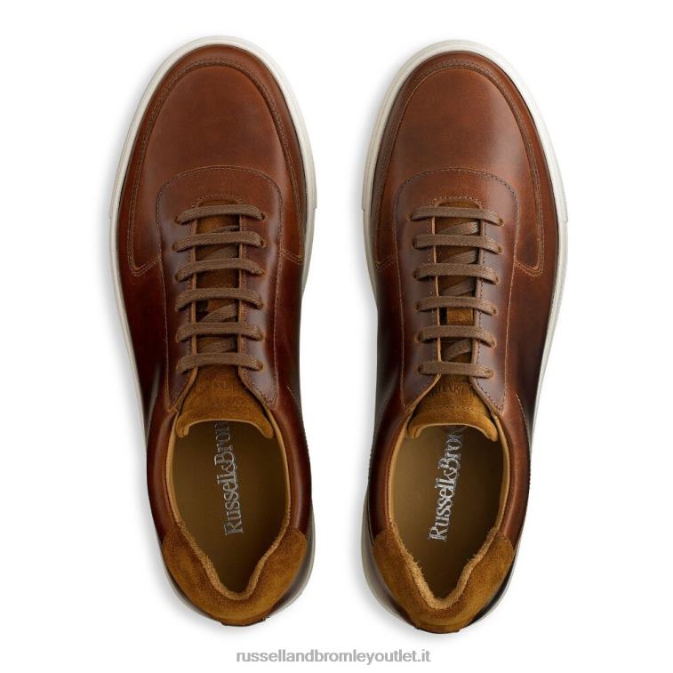 marrone V0V4J442 uomini Russell And Bromley sneaker con lacci outfield