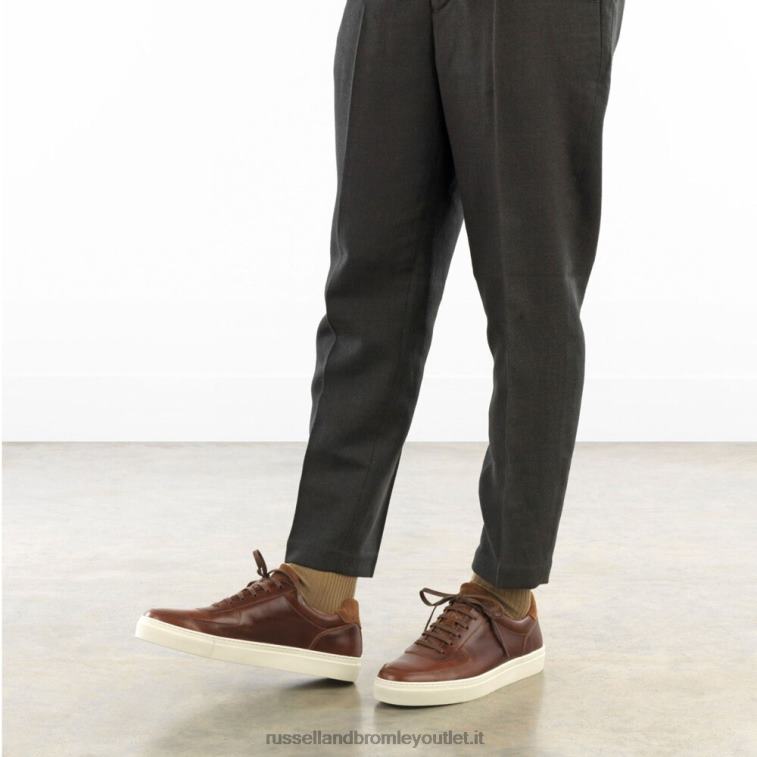 marrone V0V4J442 uomini Russell And Bromley sneaker con lacci outfield