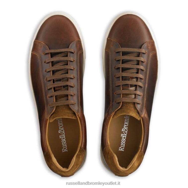 marrone V0V4J453 uomini Russell And Bromley sneaker stringata derby downfield