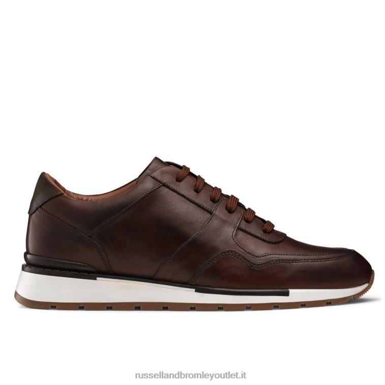 marrone V0V4J463 uomini Russell And Bromley sneaker allacciata lomond