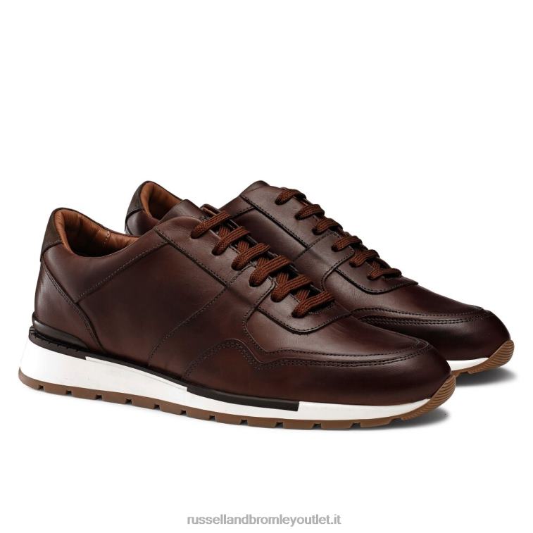 marrone V0V4J463 uomini Russell And Bromley sneaker allacciata lomond