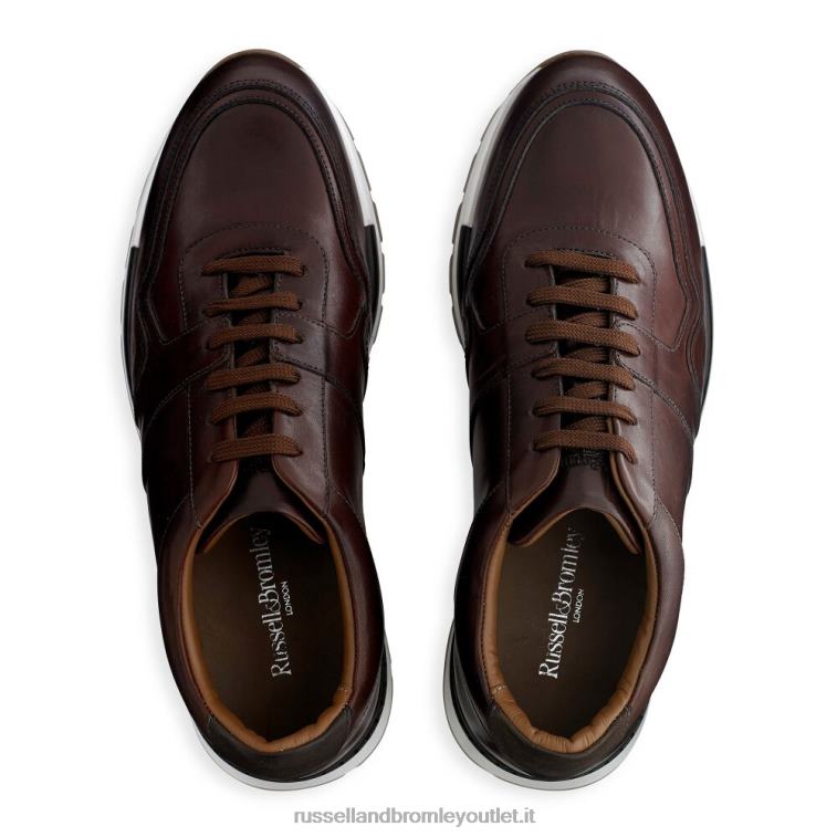marrone V0V4J463 uomini Russell And Bromley sneaker allacciata lomond