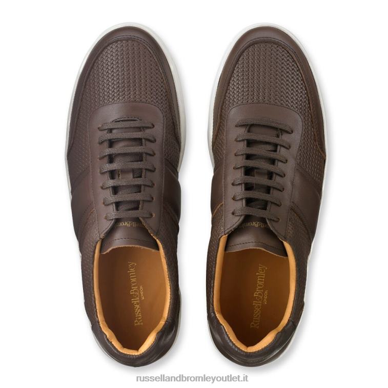 marrone V0V4J474 uomini Russell And Bromley sneaker bowery in pizzo oxford