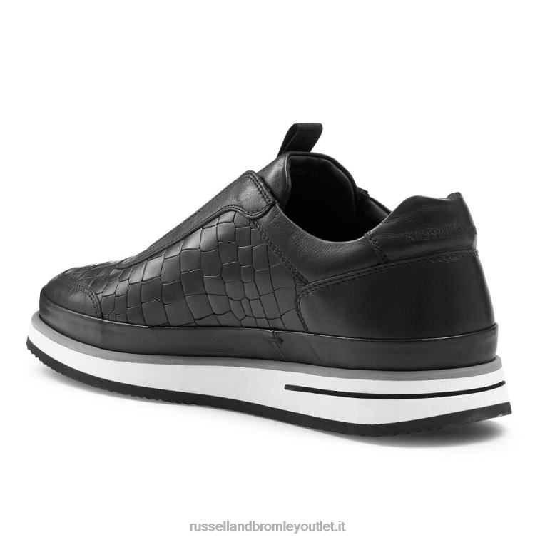 nero V0V4J431 uomini Russell And Bromley sneaker san giusto oxford senza lacci