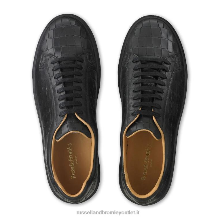 nero V0V4J449 uomini Russell And Bromley sneaker con lacci laceway