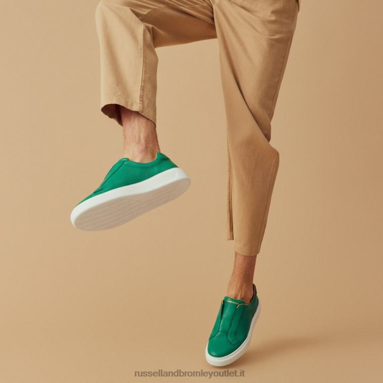 verde V0V4J437 uomini Russell And Bromley sneaker slipway senza lacci