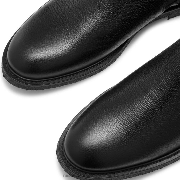 nero V0V4J618 uomini Russell And Bromley dublino crepe suola chelsea