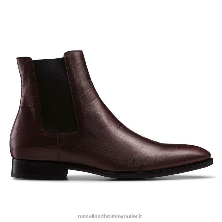 rosso V0V4J615 uomini Russell And Bromley stivale chelsea in legno d'acero