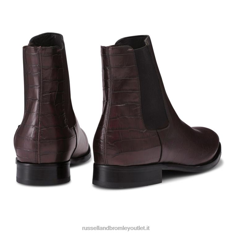 rosso V0V4J615 uomini Russell And Bromley stivale chelsea in legno d'acero